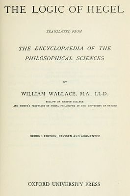 Cover of The Logic of Hegel