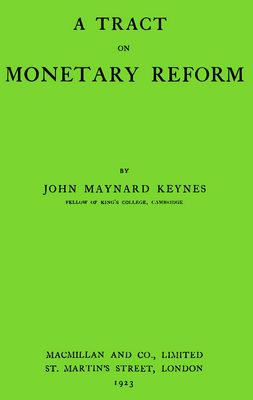 Cover of A Tract on Monetary Reform