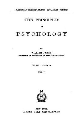 Cover of The Principles of Psychology, Volume 1 (of 2)