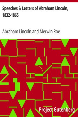 Cover of Speeches & Letters of Abraham Lincoln, 1832-1865