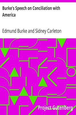 Cover of Burke's Speech on Conciliation with America