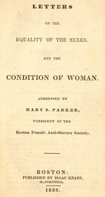 Cover of Letters on the equality of the sexes, and the condition of woman