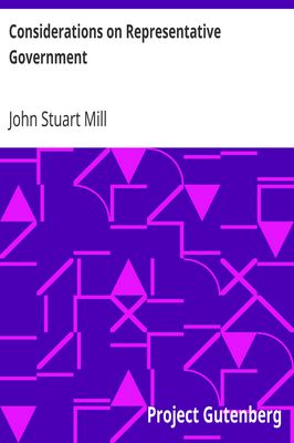 Cover of Considerations on Representative Government