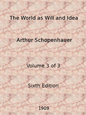 Cover of The World as Will and Idea (Vol. 3 of 3)